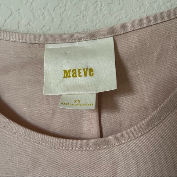 Anthropologie Maeve High Low Coquette blush pink Dress Women’s Size XS - Picture 4 of 4